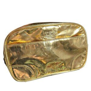 Coach Gold Metallic Make Up/Cosmetic Bag. Limited Edition.